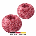 2 x Grill-/Bratenschnur rot-weiß, 60 m
