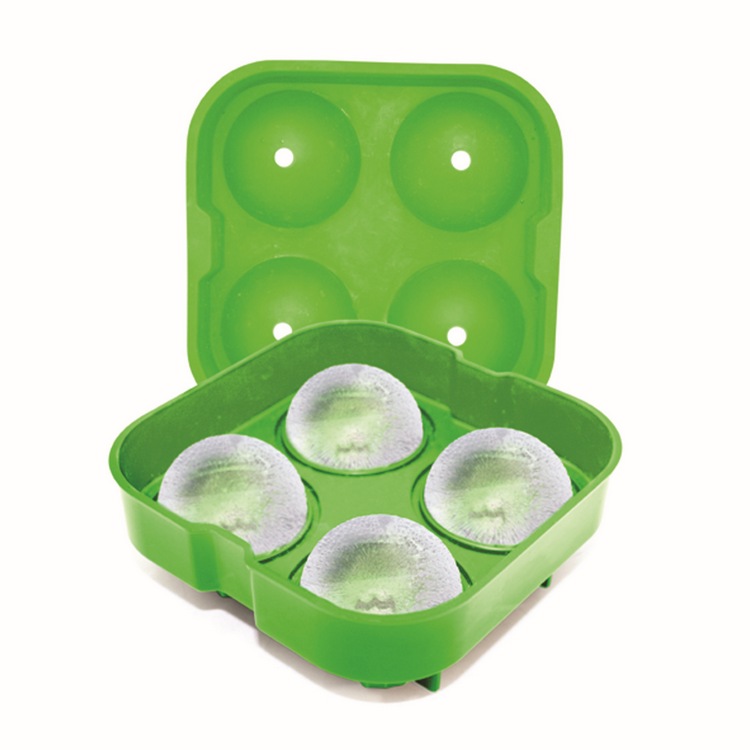 Eiswürfelform für 4 Eiskugeln Silikon