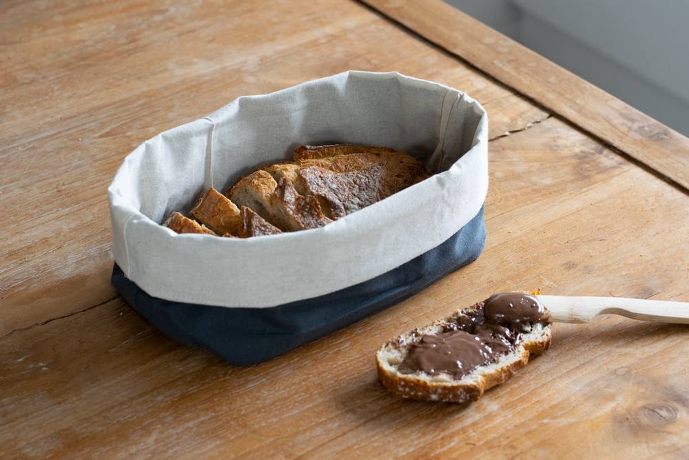 Brotkorb/Beutel aus Biobaumwolle