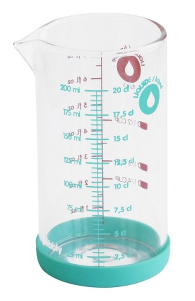 Messbecher Glas rutschfest 0,2L