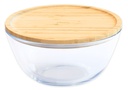 Rührschüssel rund Glas/Bambus