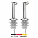 2 Ausgießer »Inox Standard«, Silikonkork, Metallkläppchen