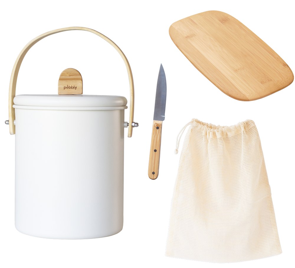 Kompostbehälter Set 4-teilig creme