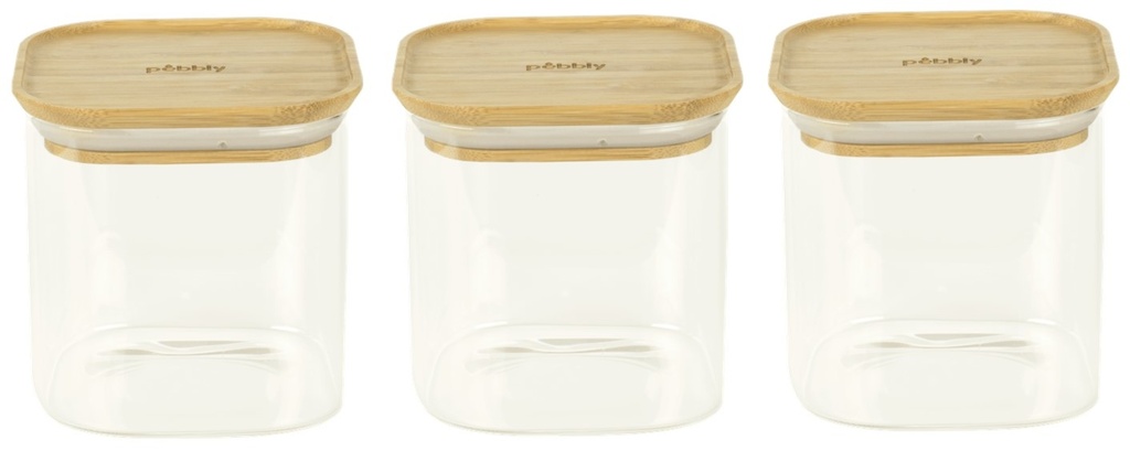 Vorratsdose 3er Set  500ml quadratisch