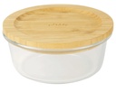 Glasschale rund mit Bambusdeckel