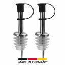 2 Ausgießer »Inox Standard«, Silikonkork, Schlaufenkäppchen