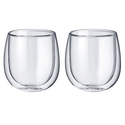 2 Doppelwandige Thermogläser, 250 ml