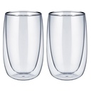 2 Doppelwandige Latte Macchiato Thermogläser, 400 ml