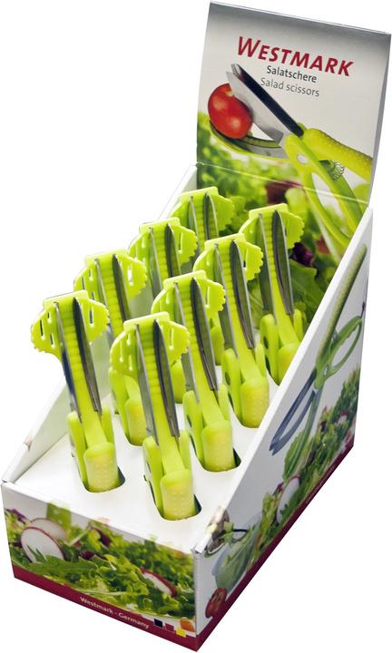 Salatscheren Display 8-teilig mit Edelstahlklingen
