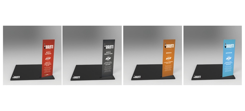 Aufstellerset 4tlg für Espressokannen