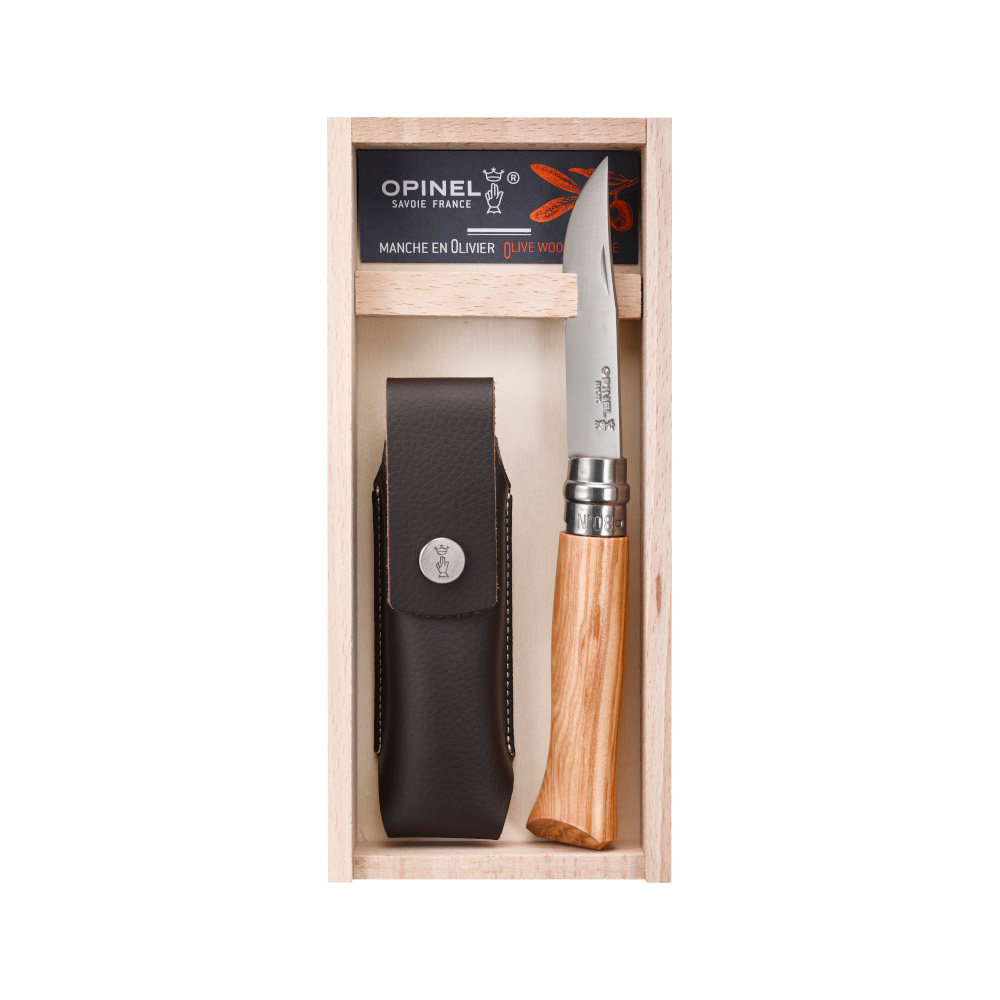 Klappmesser Luxus N°08 Olivenbaum + Etui