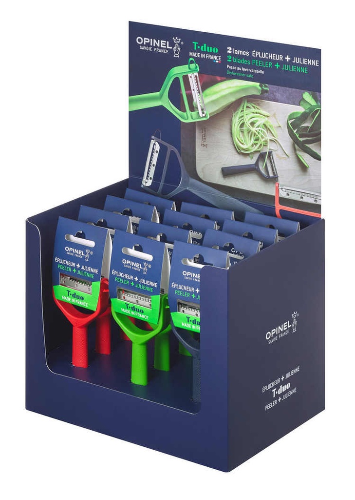 Display Schäler T-Duo, Kunststoff spülmaschinengeeignet 12-teilig