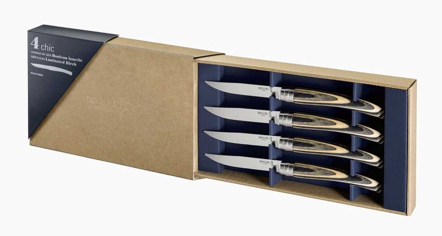 Tafelmesser-Box Chic laminierte Birke 4-teilig