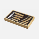 Vitrine 10 Klappmesser aus Kohlenstoffstahl