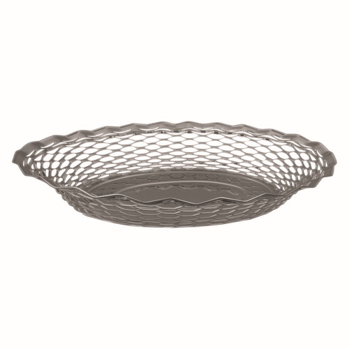 Brotkörbchen oval, 30x24 cm, vernickelt