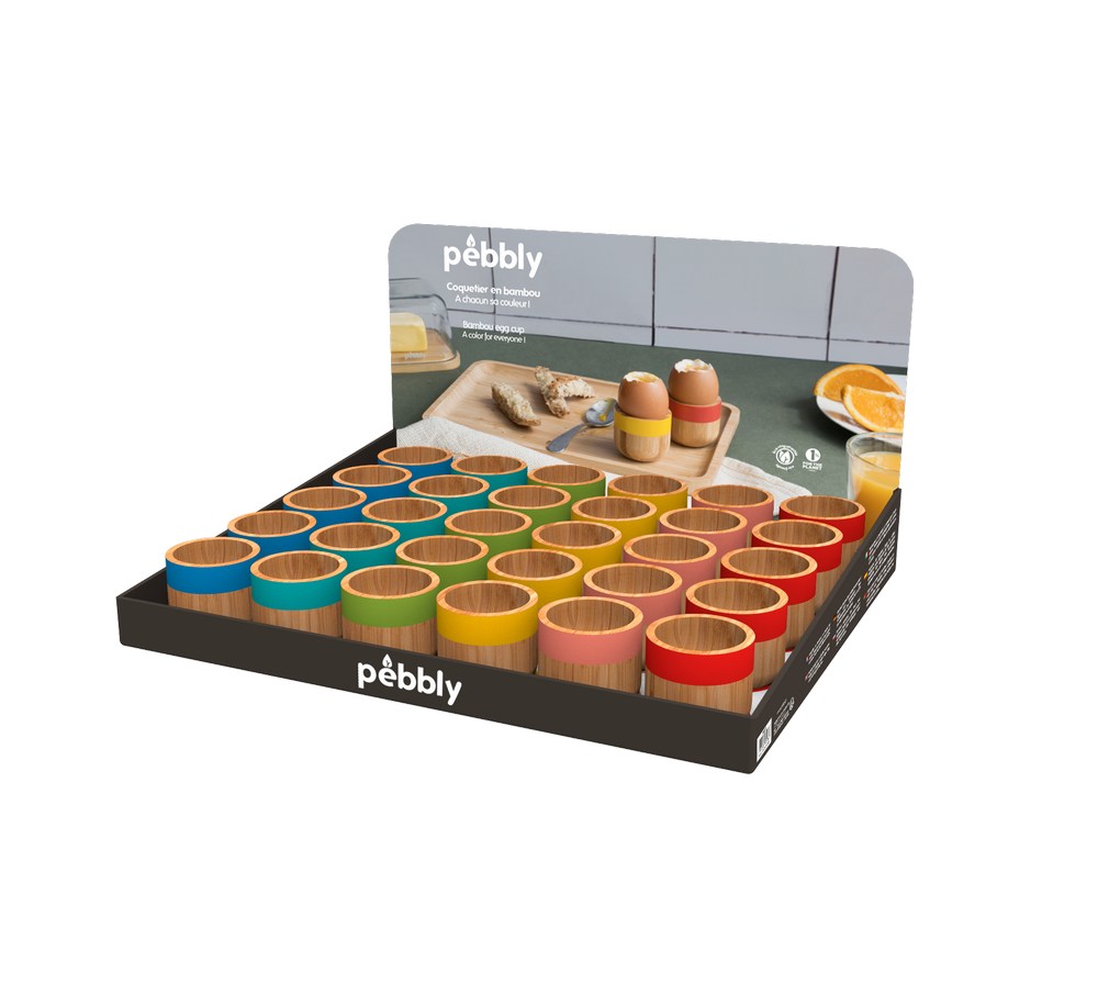 Display Bambus Eierbecher 30-teilig Pop