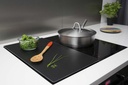 Ceranfeldschutz 1/2 schwarz, 50x28 cm, aus gehärtetem Glas