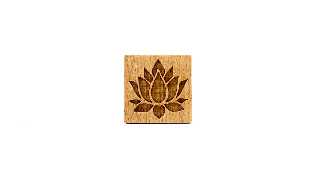 Stempel Lotus quadratisch