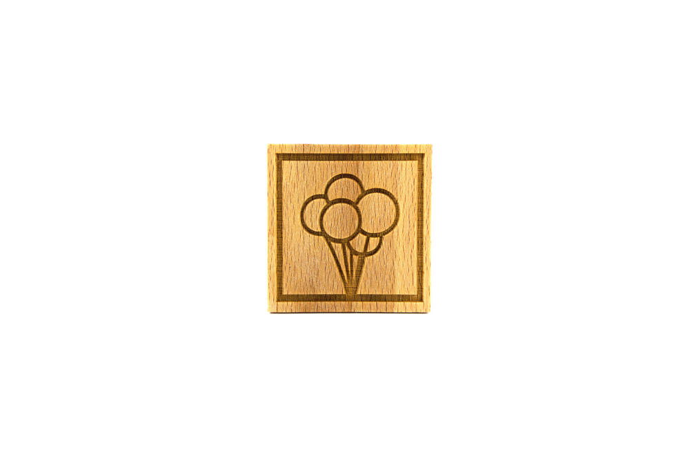 Stempel Luftballoons quadratisch