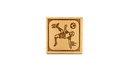 Stempel Fußballspieler quadratisch