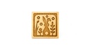 Stempel Hase & Blumen quadratisch