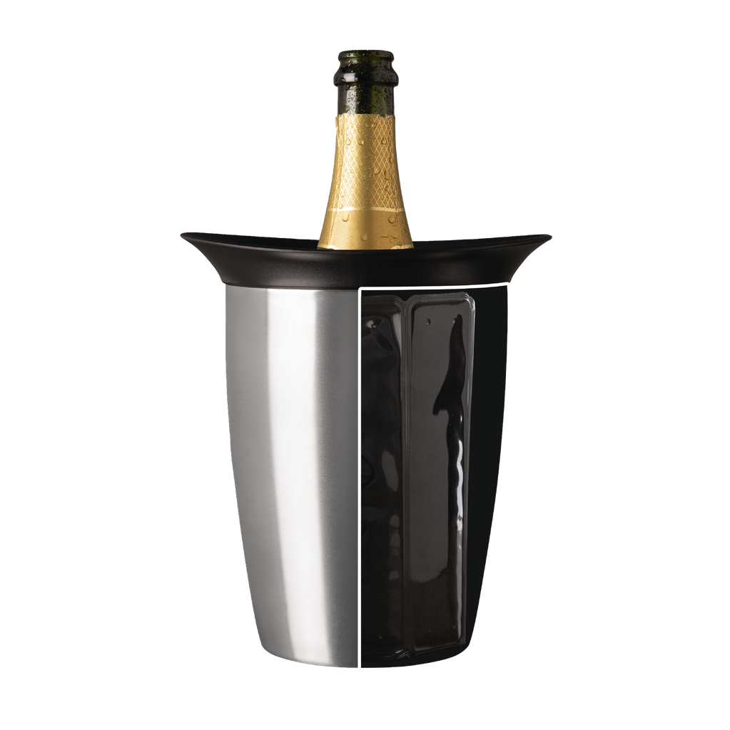 Aktiv Weinkühler für Champagner Elegant in Edelstahl, Faltschachtel