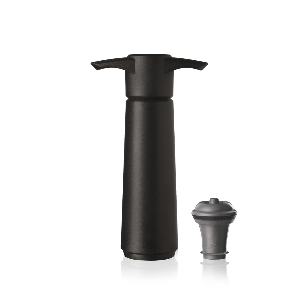 Weinpumpe schwarz (1 Pumpe, 1 Wein Stopper) Blisterkarte