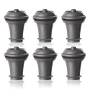 Vakuum Wein Stopper 6 Stück grau, Blisterkarte