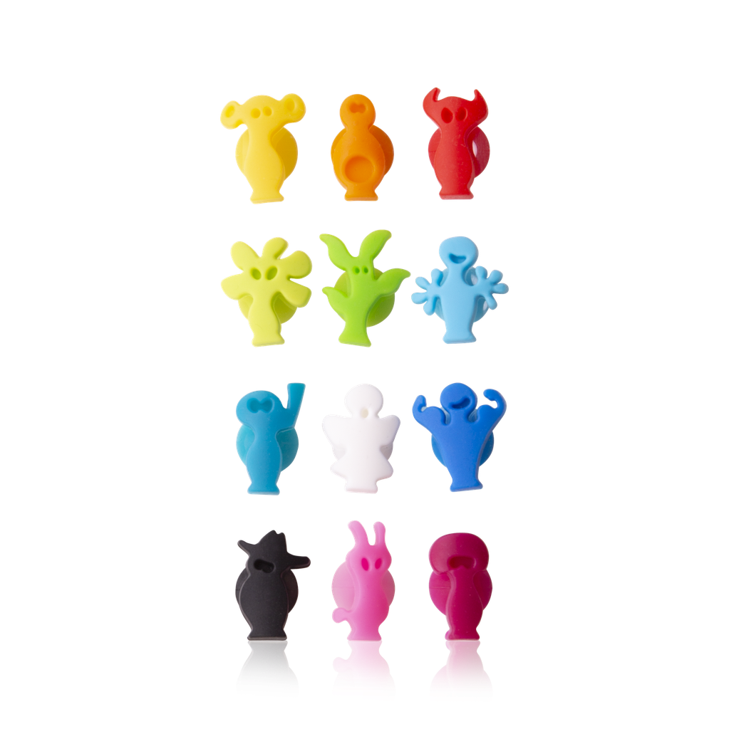 Glasmarkierer Party People 12 Stück, Faltschachtel