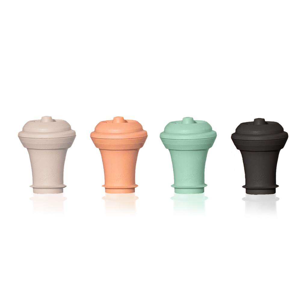 Vakuum Wein Stopper farbig Loop (4 Stück), Faltschachtel