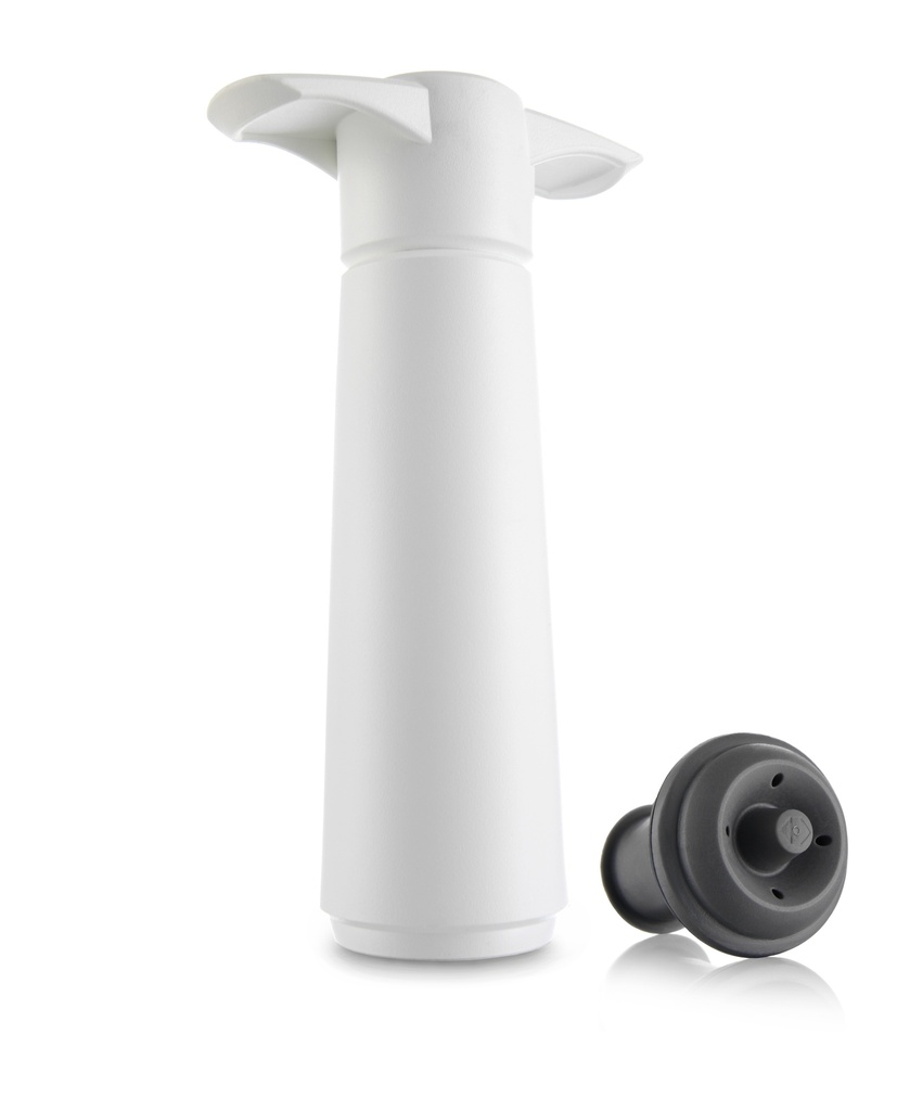 Weinpumpe weiß (1 Pumpe, 1 Wein Stopper) Blisterkarte 