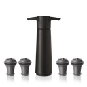 Weinpumpe schwarz (1 Pumpe, 4 Wein Stopper) Faltschachtel 