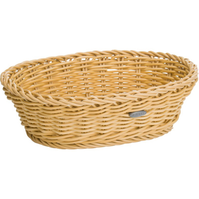 Korb oval, 25,5 x 19 x 8 cm, hellbeige