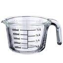 Messkanne Glas 0,5l offener Griff