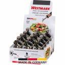 12 Ausgießer »Inox Essig-Spezial«, Silikonkork, Dekor, Display 