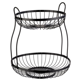 Drahtkorb Etagere 2 stufig Doppio