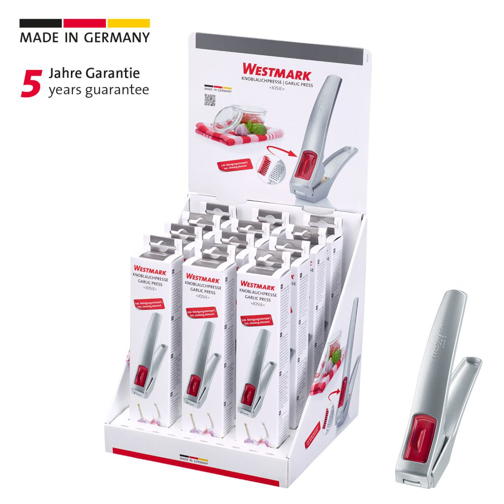 12 Knoblauchpressen »Josie«, Display