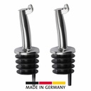2 Ausgießer »Inox Gastro«, PE-Korken, Metallkläppchen