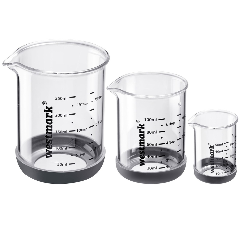 Messglas-Set, 3tlg., 50, 100, 250 ml