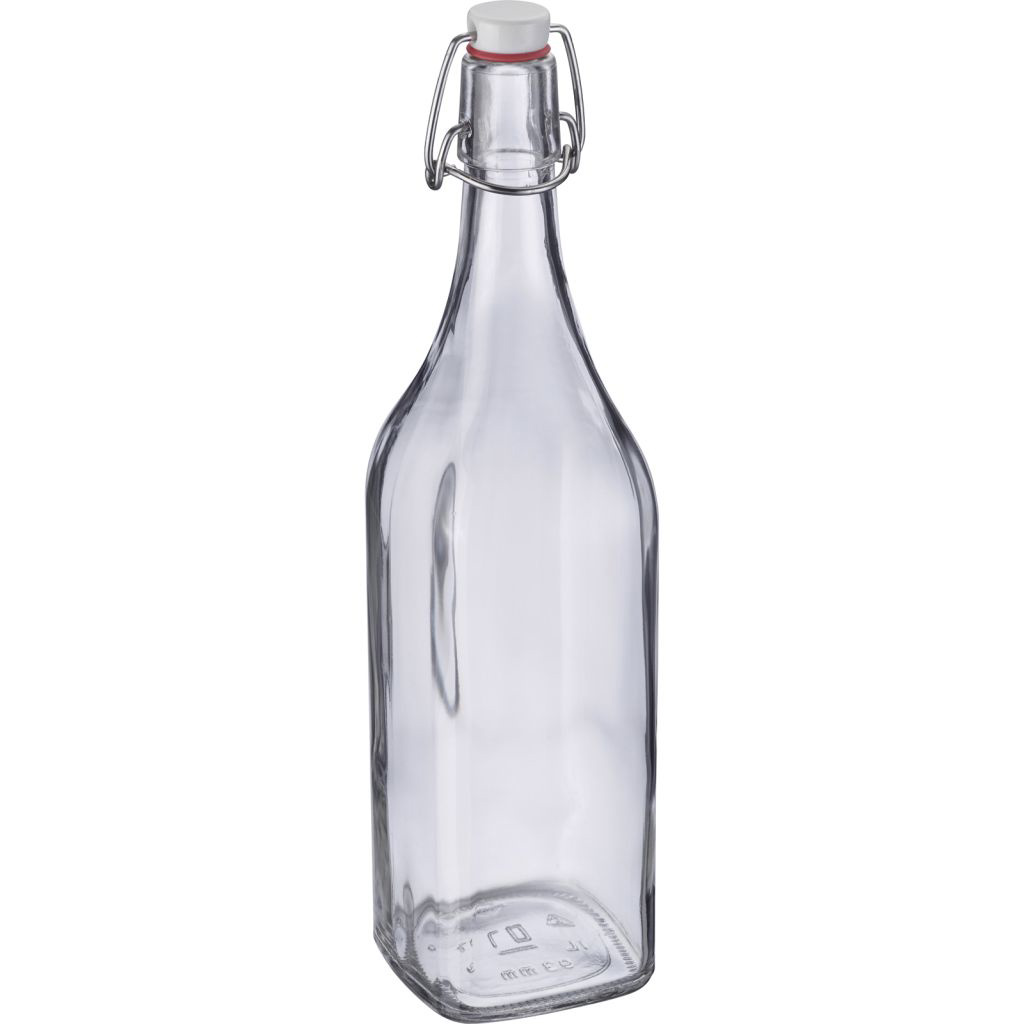 Bügelverschlussflasche eckig, 250 ml