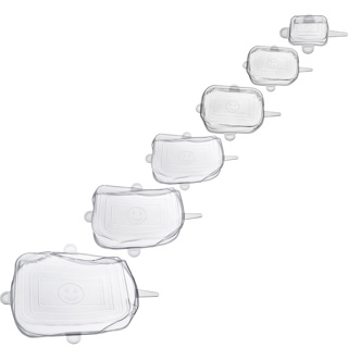 6 Frischhaltedeckel aus Silikon »Square«