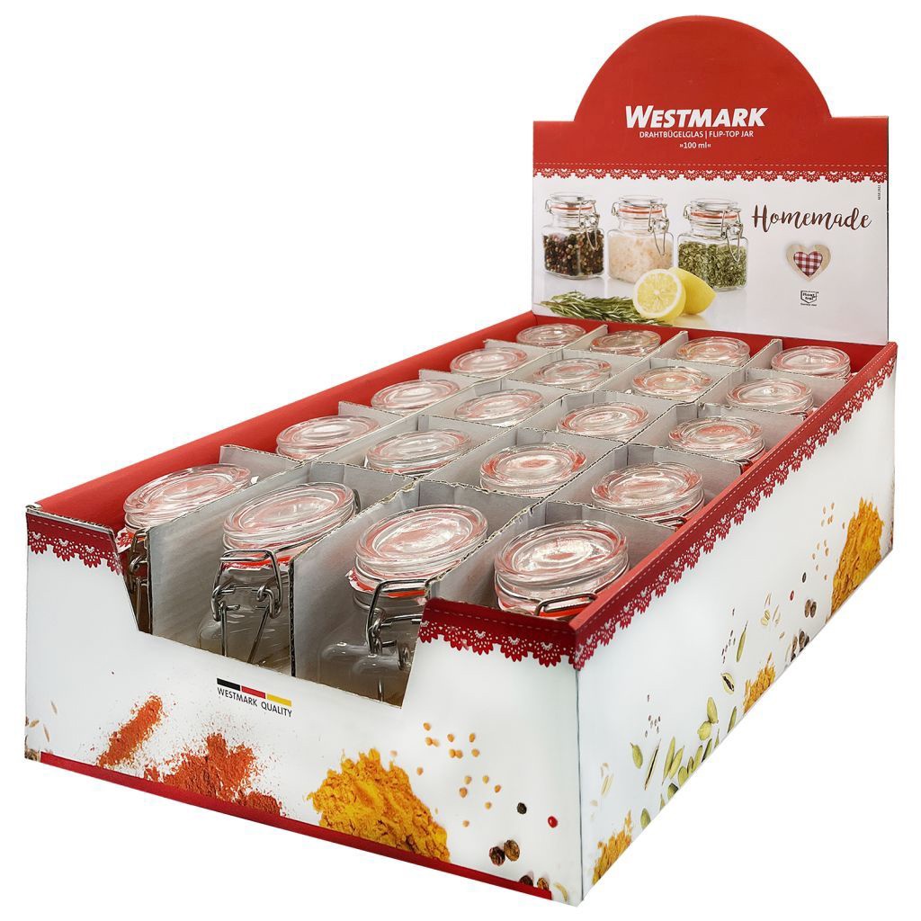 20 Drahtbügelgläser, 100 ml