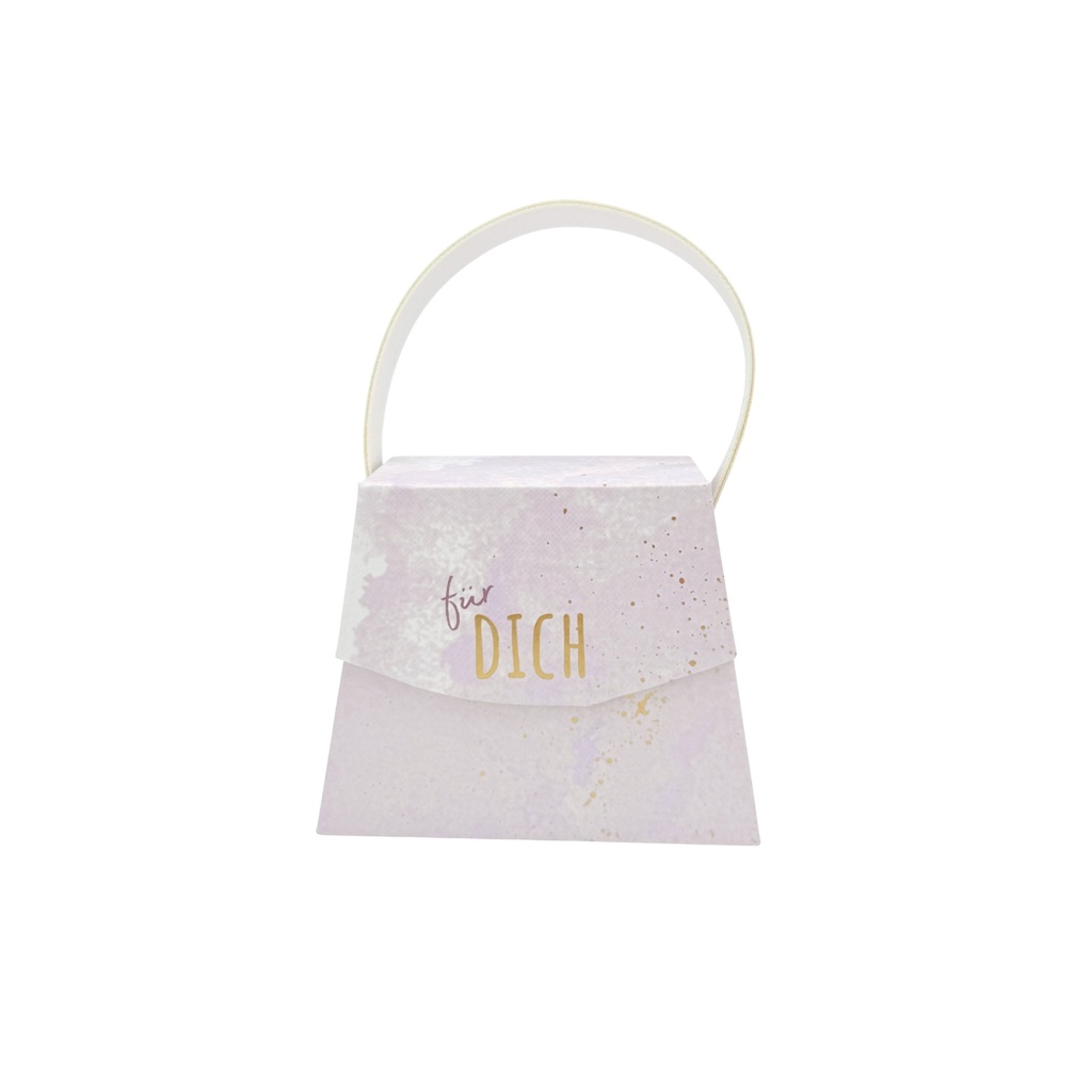 Mini Handtaschen, pastell "für Dich" 6 Stück