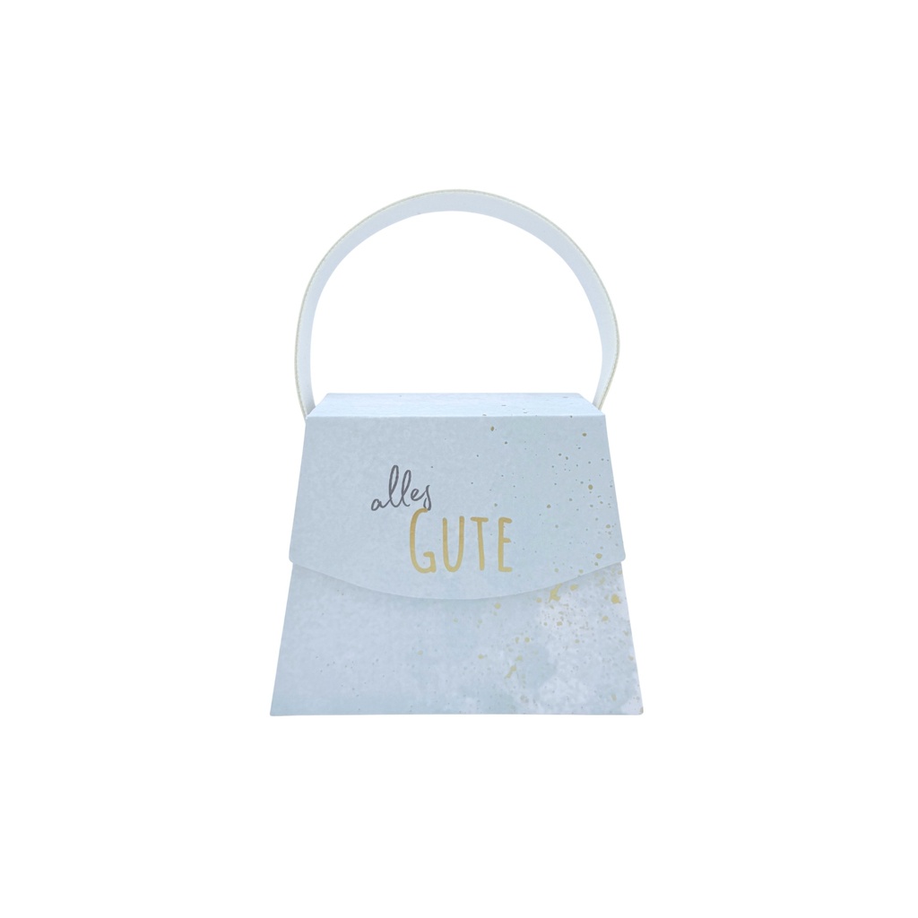 Mini Handtaschen, pastell "Alles Gute" 6 Stück