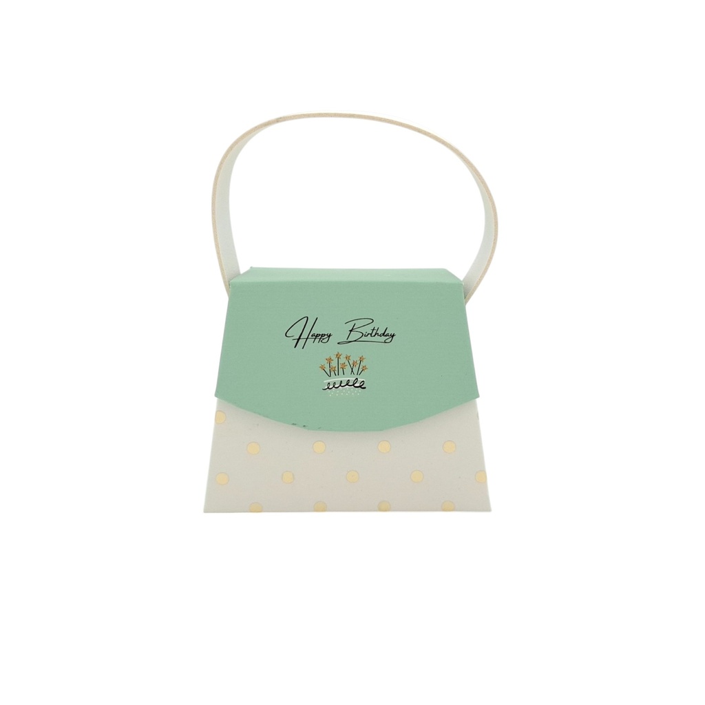 Mini Handtaschen-Geschenkschachtel, Happy Birthday (6 Stück)