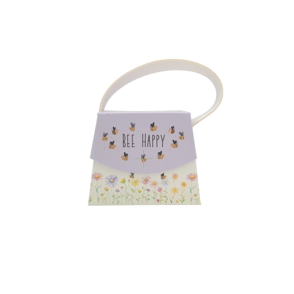 Mini Handtaschen-Geschenkschachtel, Bee Happy (6 Stück)