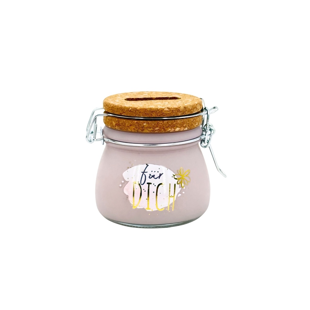 Sparglas MINI, pastell, "für Dich" (6 Stück)