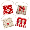 SET Mini Handtaschen-Geschenkschachtel Liebe, 4-fach sortiert (16 Stück)