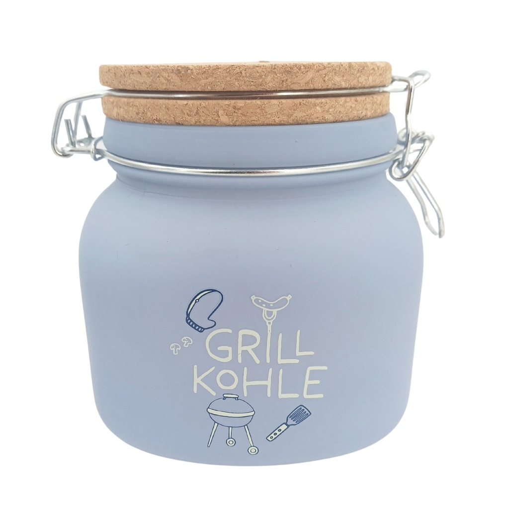 Sparglas, bunt, Grillkohle (6 Stück)