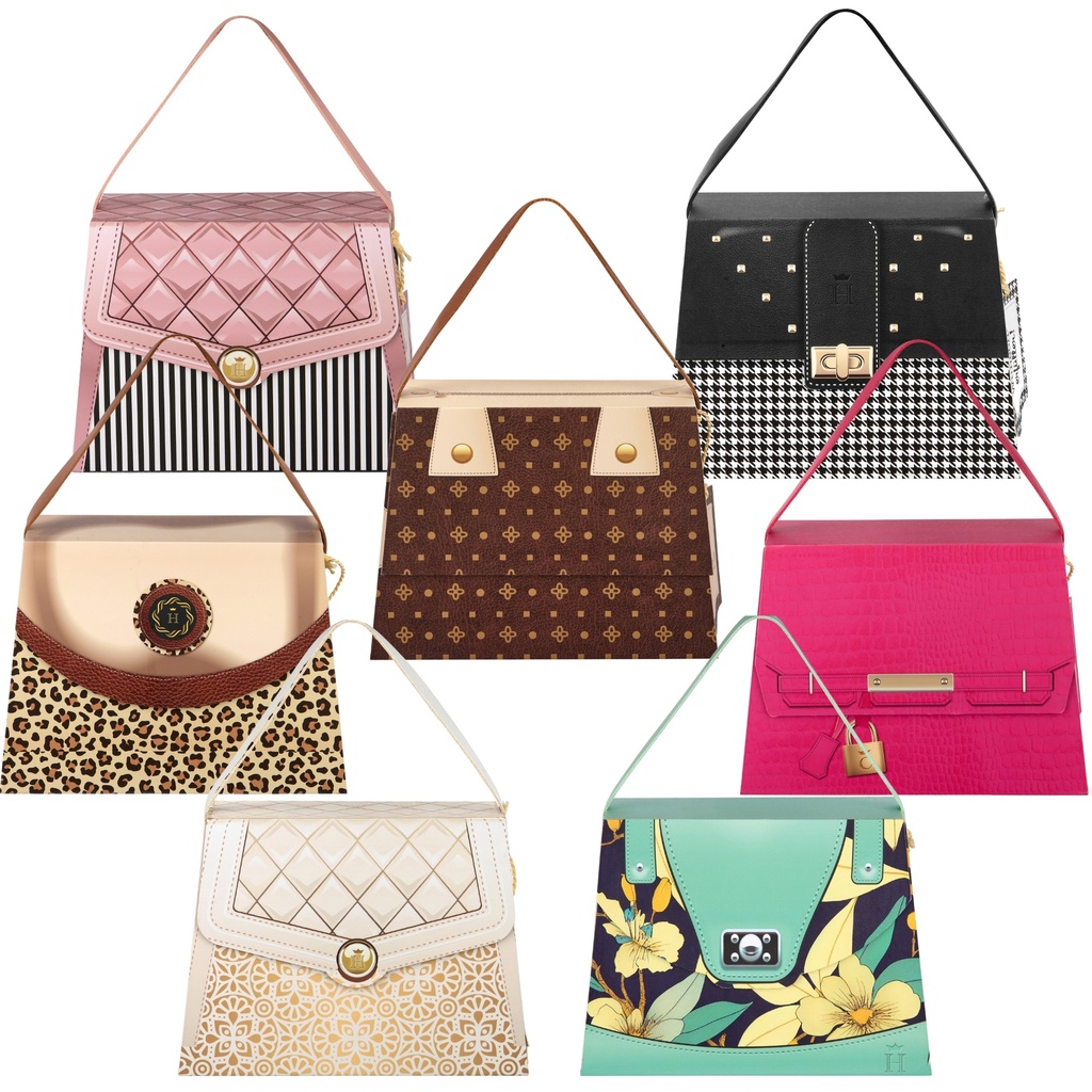 SET Handtaschen-Geschenkschachtel, 21 Stück, 7-fach sortiert